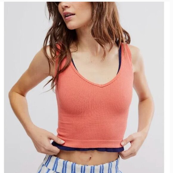 FREE PEOPLE NWT Solid Rib Brami / Emberglow - xs/small - Picture 6 of 8